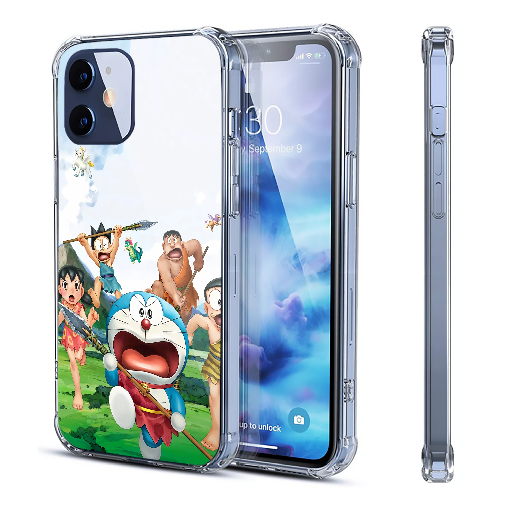 （画像用） ドラえもん Doraemon 【iPhone 12シリーズ対応】透明スマホケース（クリアソフトケース）